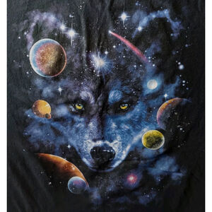 Space Wolf Universe T-Shirt Size 3XL